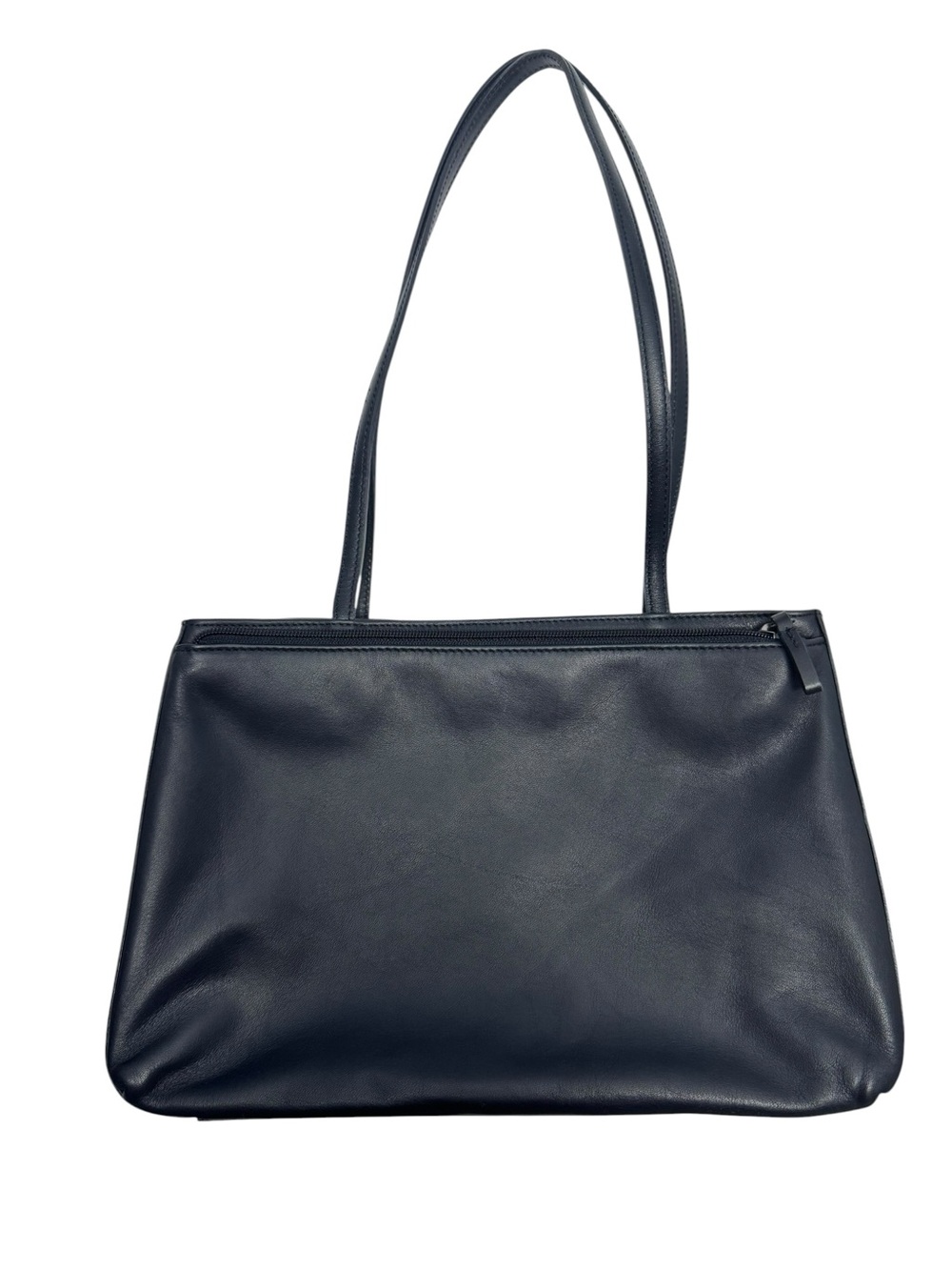 Caslon Black Navy Faux Leather Shoulder Bag Minimalist Baguette Purse